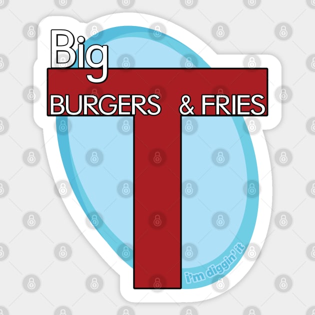 Big T Burgers & Fries Sticker by Roufxis